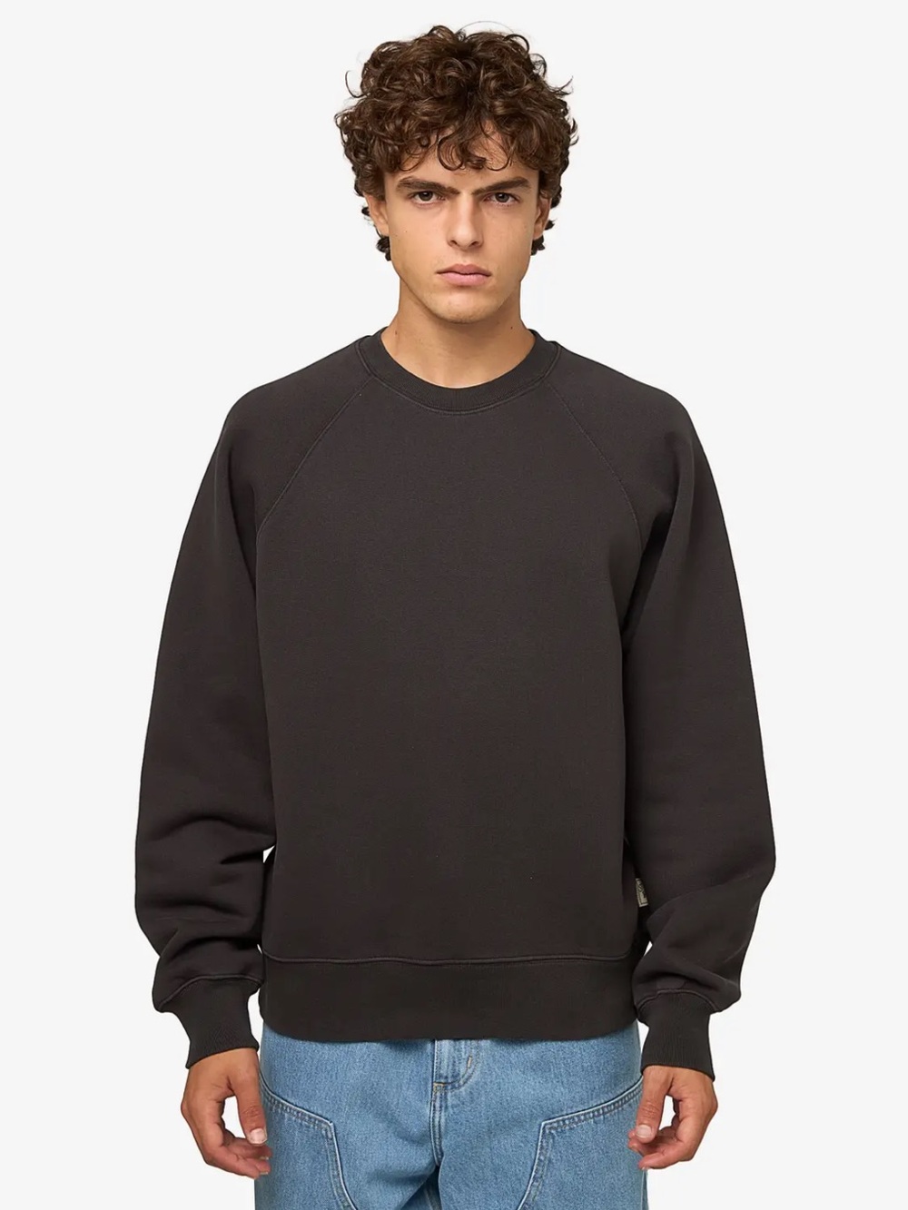 Stüssy Crewneck Sweatshirt - Washed Black (Charcoal)